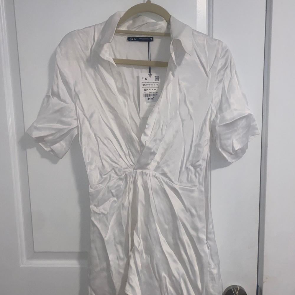 Zara White Mini Dress Size XS